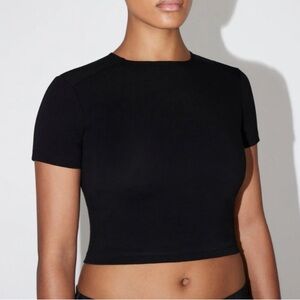 KHY Elegant Black Crop Top for Women
